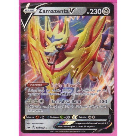 CARTE POKEMON 139 202 ZAMAZENTA V EPEE ET BOUCLIER EB1 FR