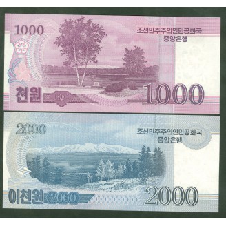 Corée Du Nord 1000 2000...