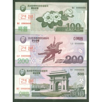 Corée Du Nord 100 200 500...