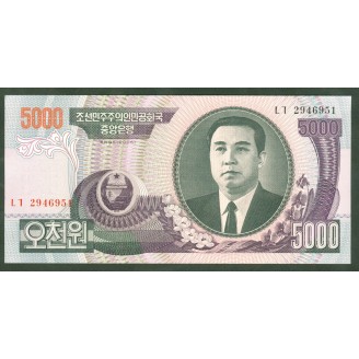 Corée Du Nord 5000 Won 2006...