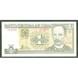 Cuba 1 Peso 2008 P128c ETAT...
