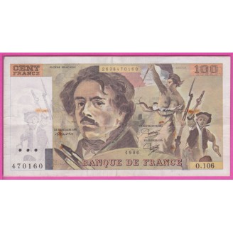 100 Francs Delacroix 1986...