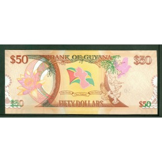 Guyana 50 Dollars 2016 P 41...