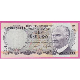 Turquie P.179 (1) 5 Lirasi...