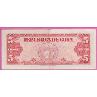 Cuba P.70a Etat TTB 5 Pesos...