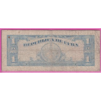 Cuba P.77a Etat B 1 Peso 1949