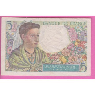 5 Francs Berger 23-12-1943...