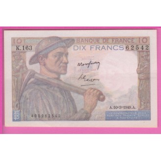 10 Francs Mineur Etat SUP+...