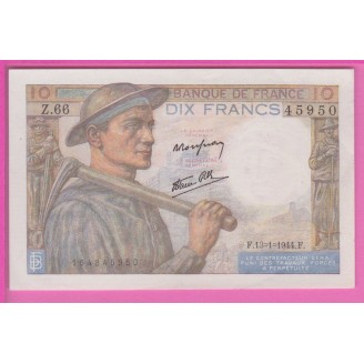 10 Francs Mineur Etat SUP+...