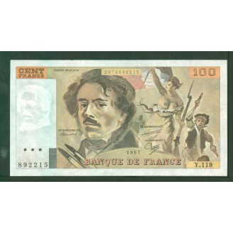 100 Francs Delacroix 1987...