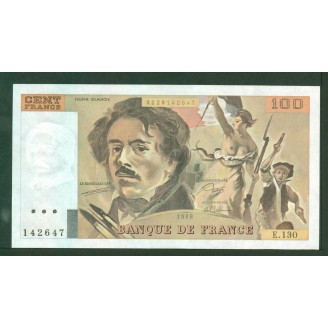 100 Francs Delacroix 1988...