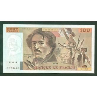 100 Francs Delacroix 1991...