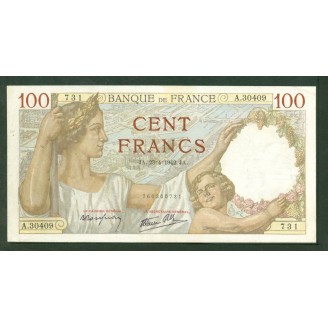 100 Francs Sully 23-4-1942...