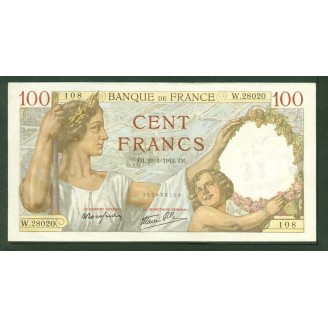 100 Francs Sully 29-1-1942...