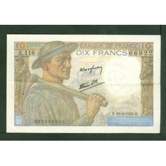 10 Francs Mineur du...