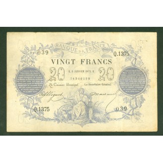 20 Francs Chazal 3-1-1873...