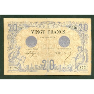 20 Francs Noir 16-7-1875...