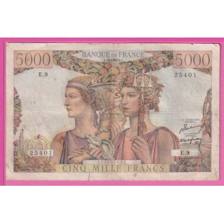 5000 Francs Terre et Mer du...