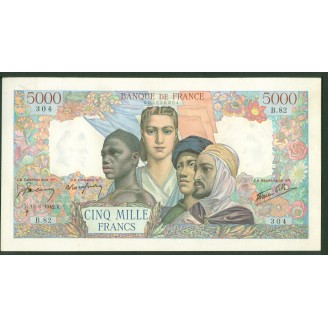 5000 Francs Union 13-8-1942...