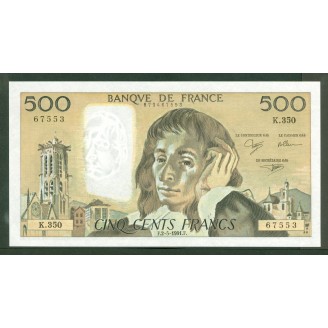500 Francs Pascal 2-5-1991...