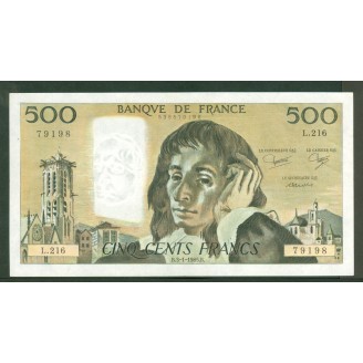 500 Francs Pascal 3-1-1985...