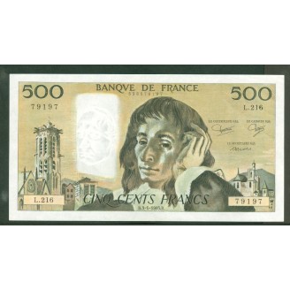 500 Francs Pascal 3-1-1985...