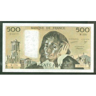 500 Francs Pascal 22-1-1987...