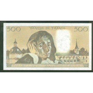 500 Francs Pascal 22-1-1987...