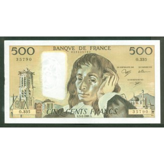 500 Francs Pascal 3-1-1991...