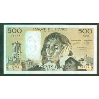 500 Francs Pascal 5-11-1987...