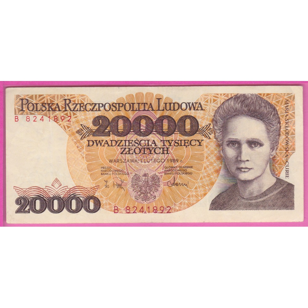 pologne-p-152-etat-ttb-20000-zlotych-1989