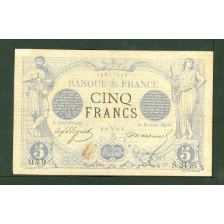 5 Francs Noir 20-3-1873...