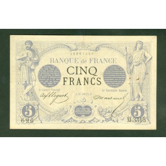 5 Francs Noir du 15-1-1874...