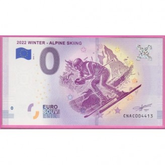BILLET 0 EURO 2022 WINTER FREESTYLE  JEUX OLYMPIQUES CHINE 2018 NUMERO DIVERS 