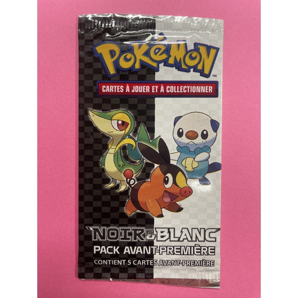 Booster Pokémon pack avant-première noir et blanc