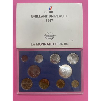 Coffret BU monnaie 1987...