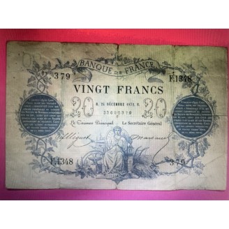 20 francs Chazal 12 - 1872...