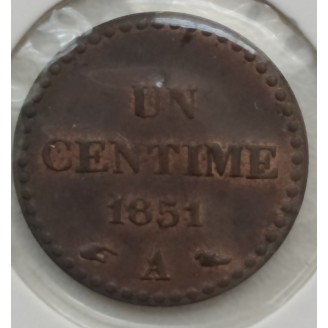 FRANCE 1 CENTIME DUPRE 1851...