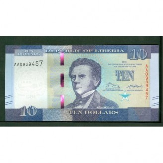 Libéria 10 Dollars 2016...