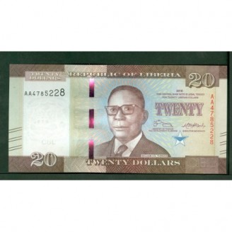 Libéria 20 Dollars 2016...