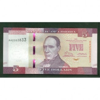 Libéria 5 Dollars 2016 P.31...