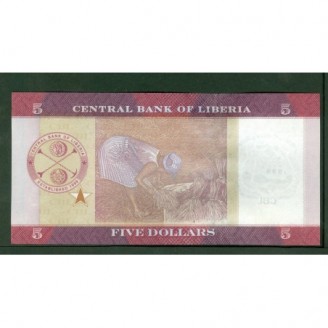 Libéria 5 Dollars 2016 P.31...