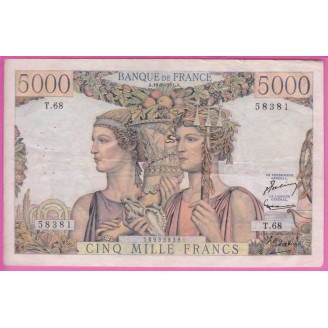 France Etat TTB 5000 Francs...