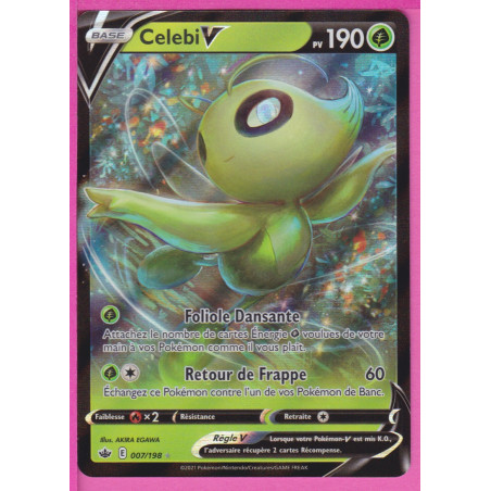 CARTE POKEMON 007/198 CELEBI V REGNE DE GLACE EPEE ET BOUCLIER EB6 FR
