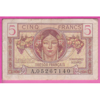5 Francs Trésor Français...