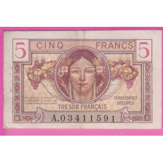 5 Francs Trésor Français...