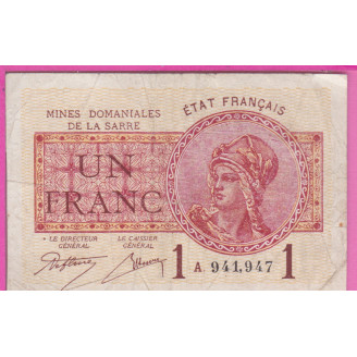 1 Francs Trésor Français...