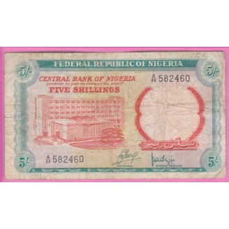Nigeria 5 Shillings P.10a...