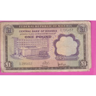 Nigeria 1 Pound P.12a B 1968