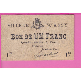 Billet De Nécéssité Wassy...